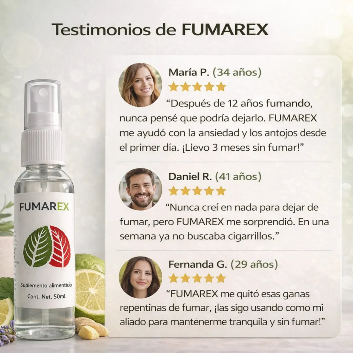 Fumarex - SPRAY - Deja de Fumar=Fácil